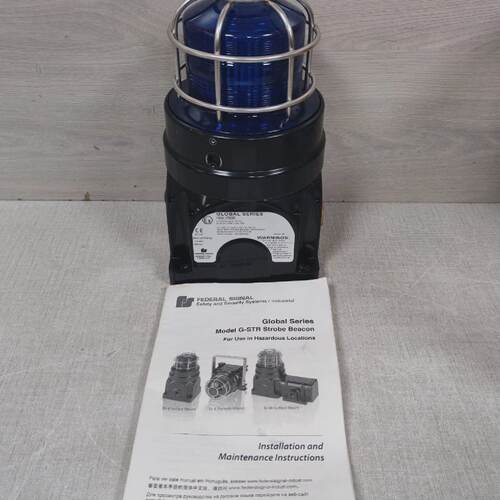 FEDERAL SIGNAL GSTR120DB VISUAL STROBE 120V BLUE NEW W FILTH