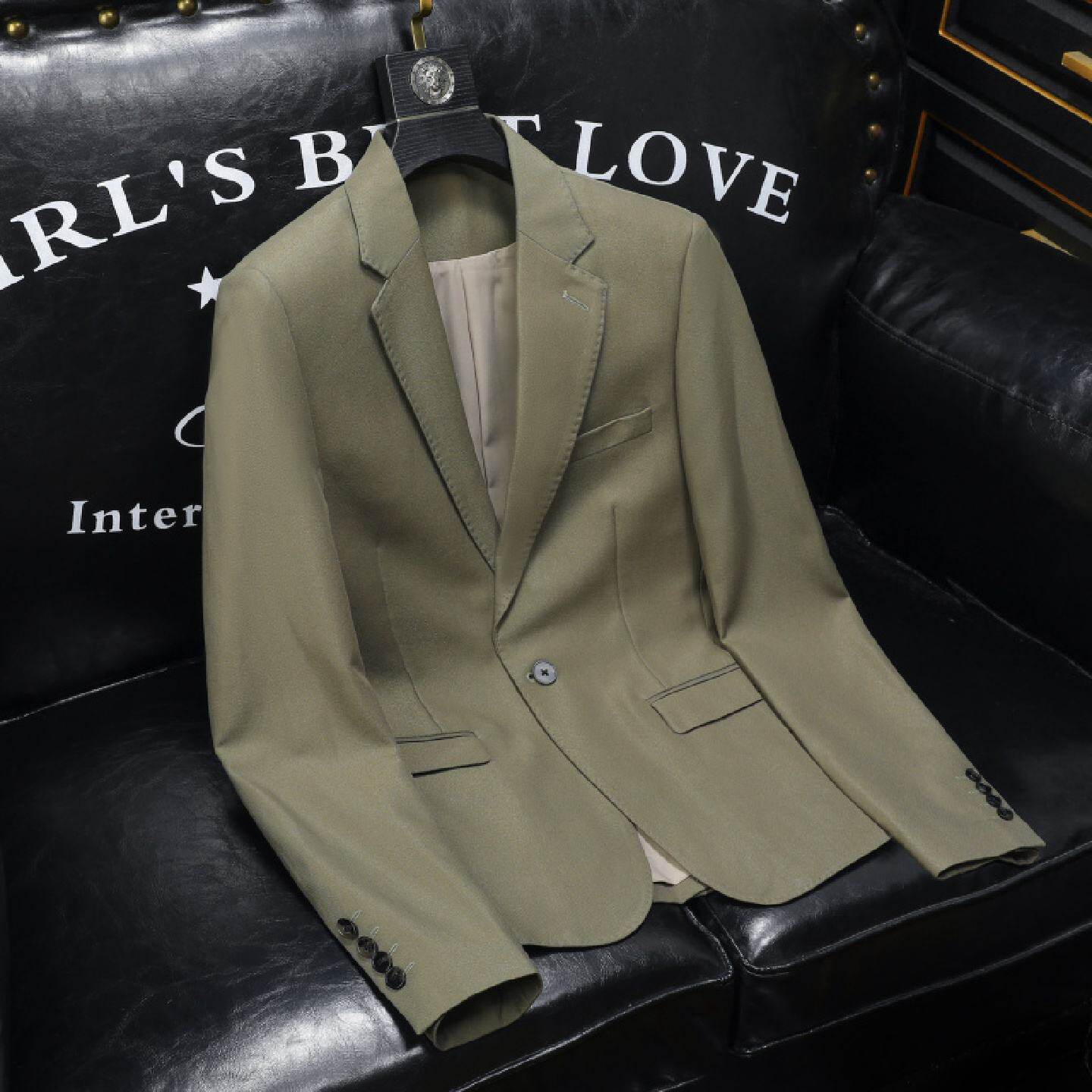 高级感商务正装西服休闲单西外套男士春秋新款时尚潮流西装男潮男