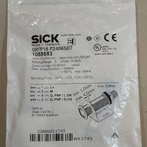 询价-西克GRTE18P2406S07光电开关传感器订货号10