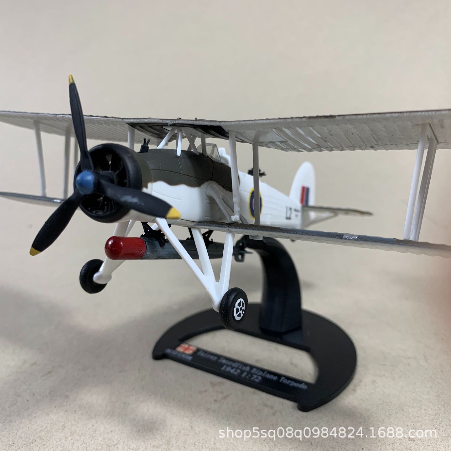 14602A1:72英国剑鱼鱼雷轰炸机r静态合金飞机模型
