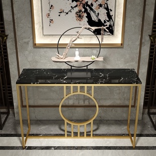 装 北欧轻奢大理石玄关桌家用入户创意供桌办公室时尚 饰端景台