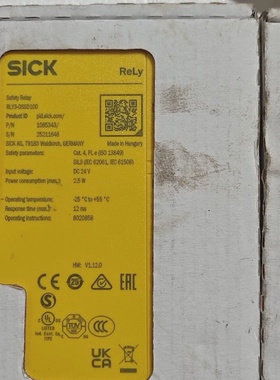 西克安全继电器RLY30SSD100订货号1085343-议价