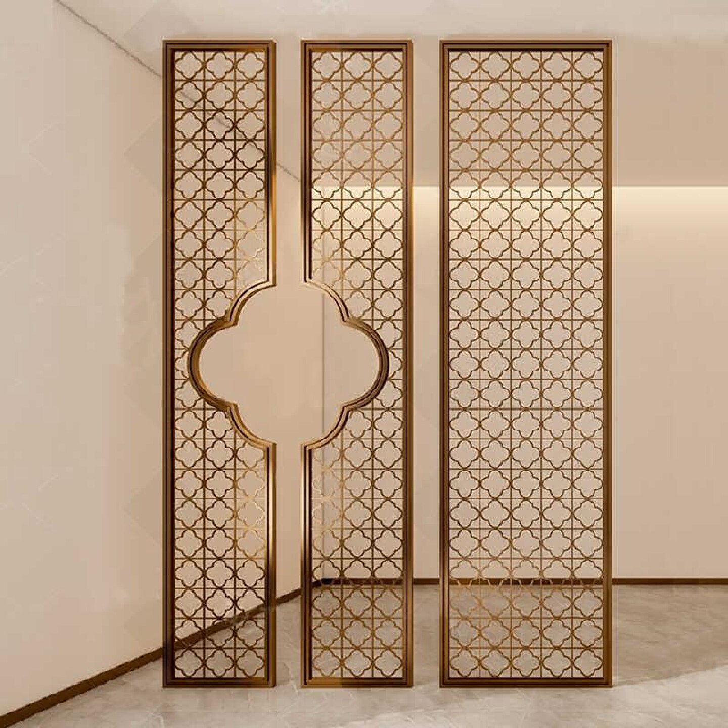 长虹玻璃椭圆可旋转隔断不锈钢铁艺屏风定制客厅遮挡入户进门装饰