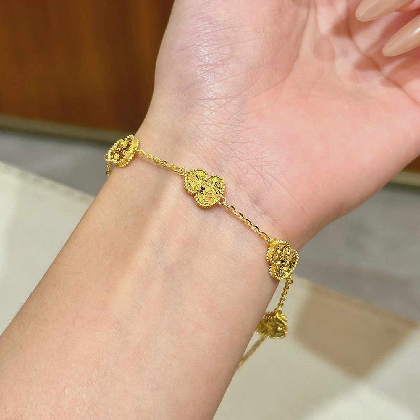 小红书爆款碎冰冰爆闪葫芦手链女古法五福福禄龙鳞手饰品一件代发