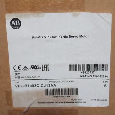Allen Bradley VPLB1003CCJ12AA Kinetix VP Low Inertia Servo M