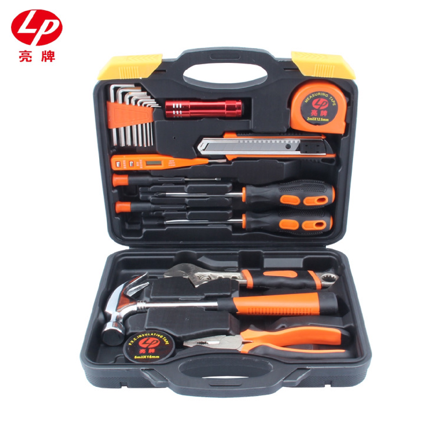 亮牌五金组合工具箱套装家用型碳钢镀镍材质手动工具一件代发