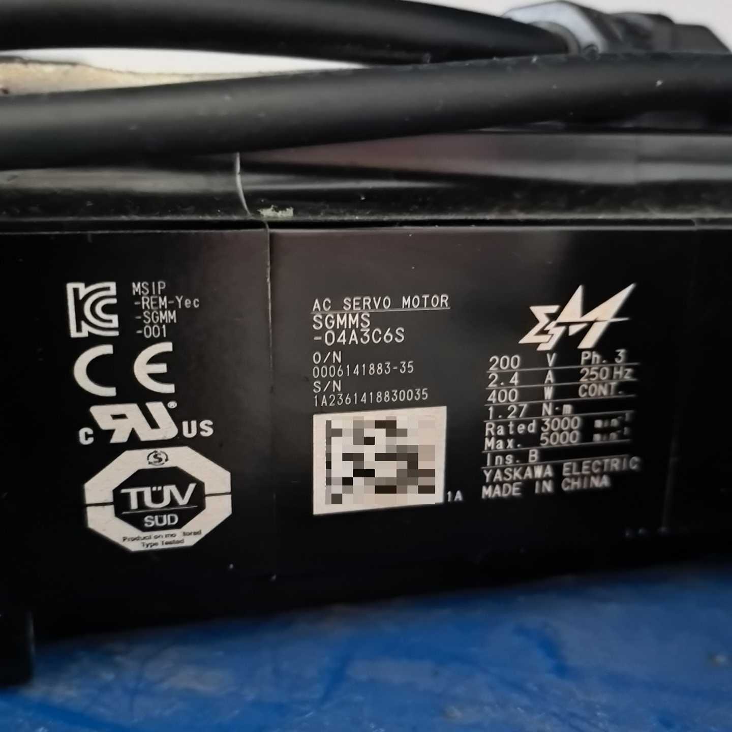 出一台安川交流伺服电机SGMMS-04A3C6S，三相20--议价商品