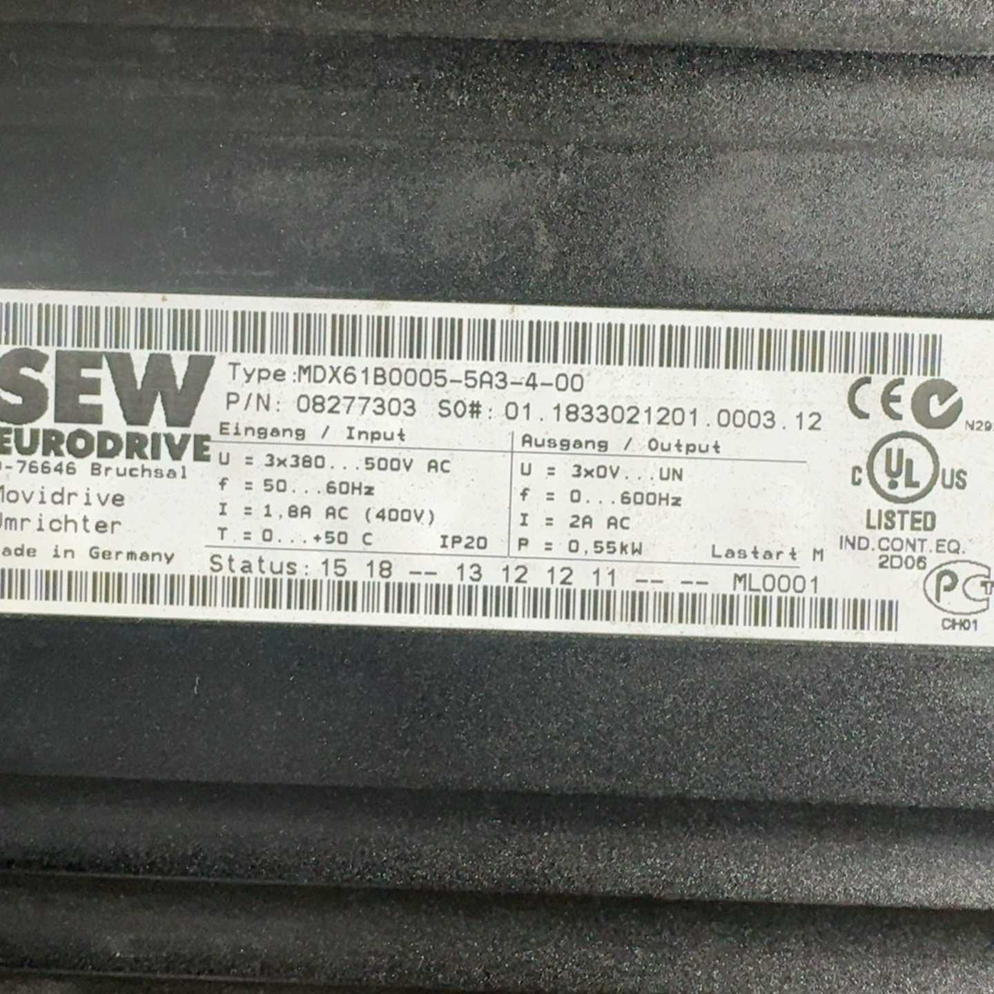 SEW变频器MDX61B0005-5A3-4-00共三台！询价