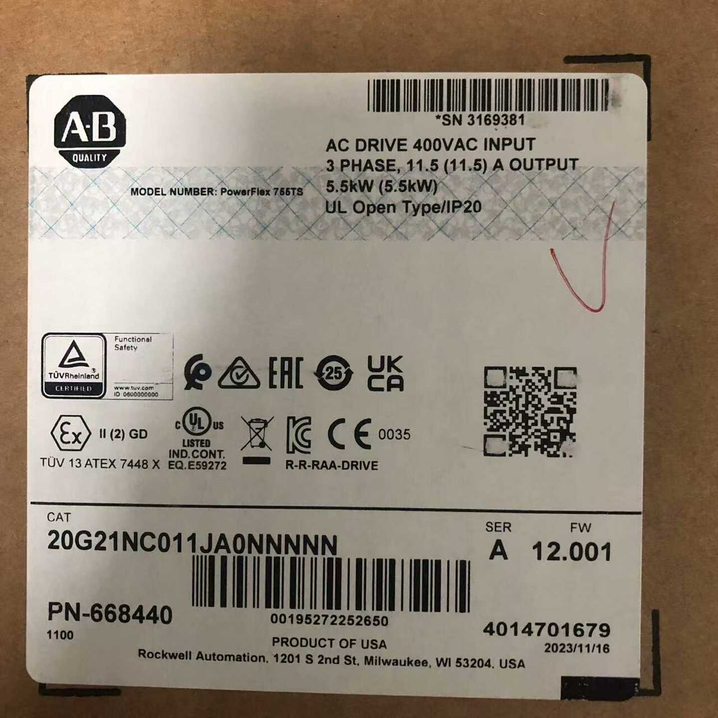 20G21NC011JA0NNNNN罗克韦尔AB变频器询价