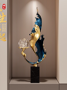 风生水起入户门玄关装饰摆件客厅高端大气上档次壁龛乔迁新居礼物