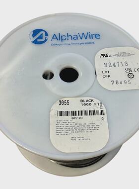 AlphaWire3051BK00122AWG连接线黑色1000英尺线轴A2016W1000ND