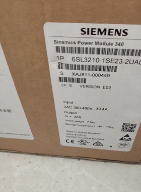 议价6SL32101SE311UA01UAO西门子S120变频器55kW功率模块PM340