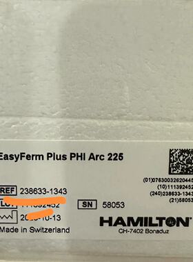 议价HAMILTON汉密尔顿EasyFerm Plus PHI Arc 225电极238633-1343