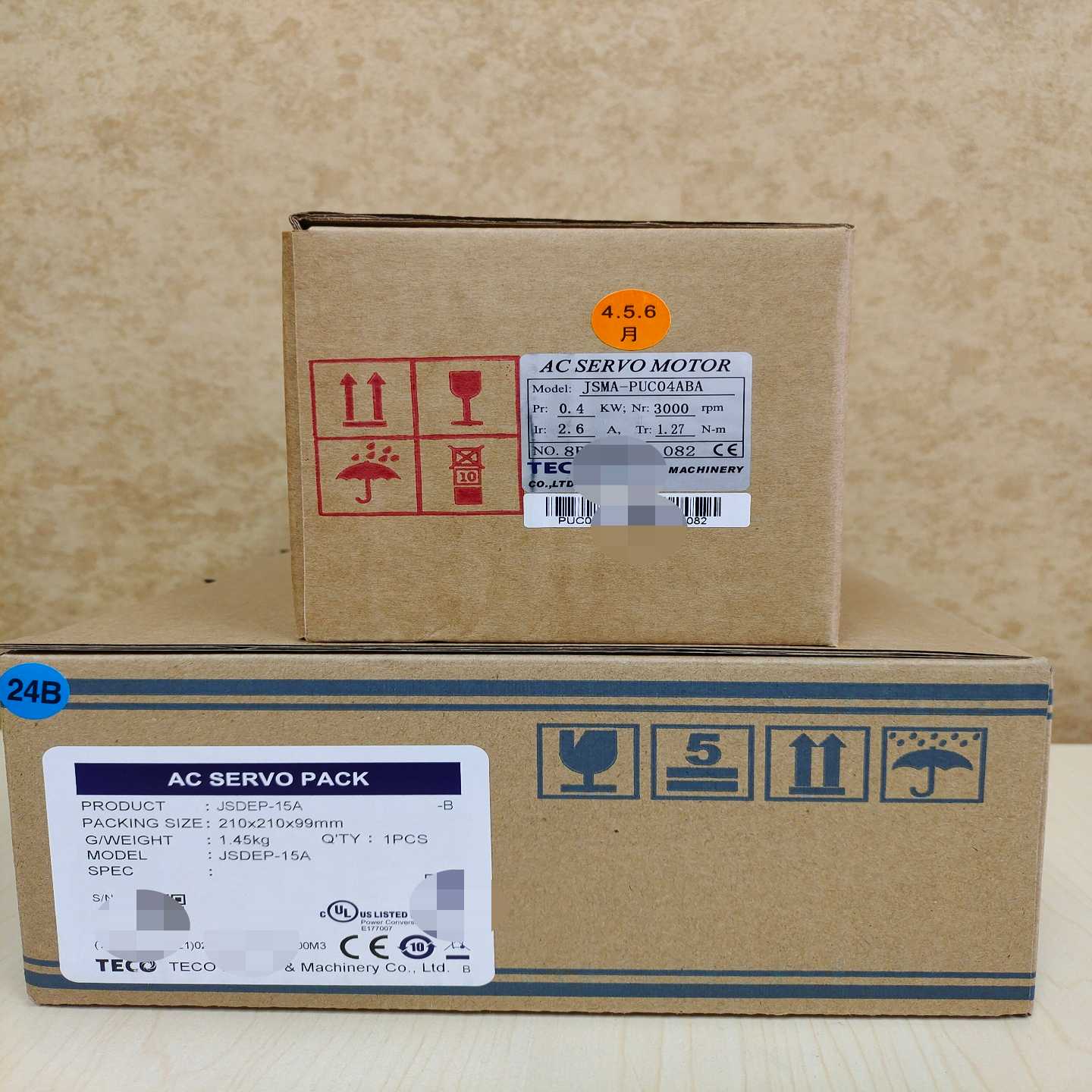 东元伺服电机型号JSMA-PUC04ABA和JSDEP-15--议价商品