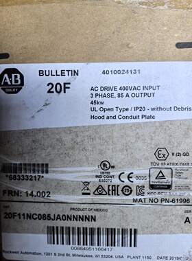 AB20F11NC085JA0NNNNN45千瓦拍前询价