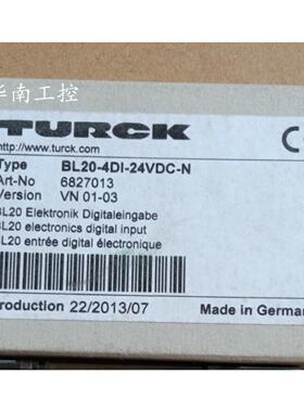 全新图尔克TURCK模块BL20-4DI-24VDC-N 6827013现货