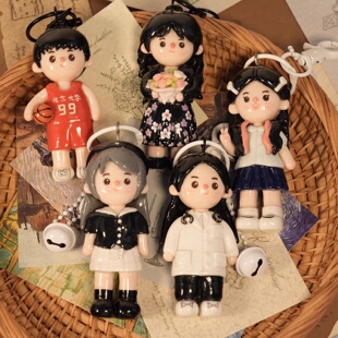 粘土定制人偶手工软陶小人偶定制钥匙扣真人Q版泥塑送情侣挂件diy