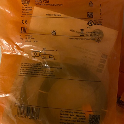 询价*IGS705易福门接近开关德国制造工作电压1