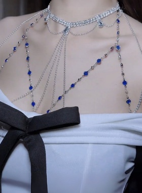 性感胸链女纯欲链条风个性辣妹蝴蝶腰链配饰高级感情趣身体链项链