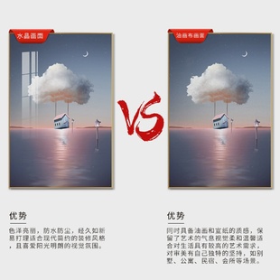 现代简约玄关装 挂画 饰画走廊过道背景墙壁画梦幻云朵北欧轻奢风格