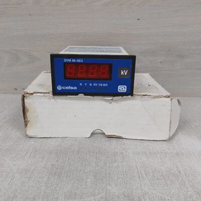 CELSA DVM 96483 DIGITAL PANEL METERS 110VAC  NEW W FILTHY BO