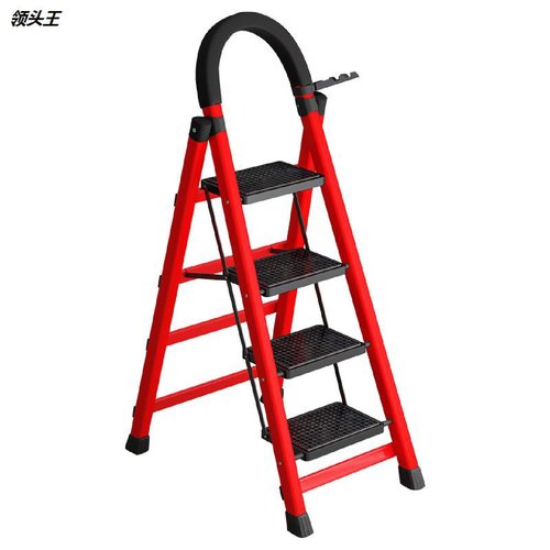 梯子家用不锈钢折叠梯铝合金梯四五步人字梯便携多功能小楼梯叉梯