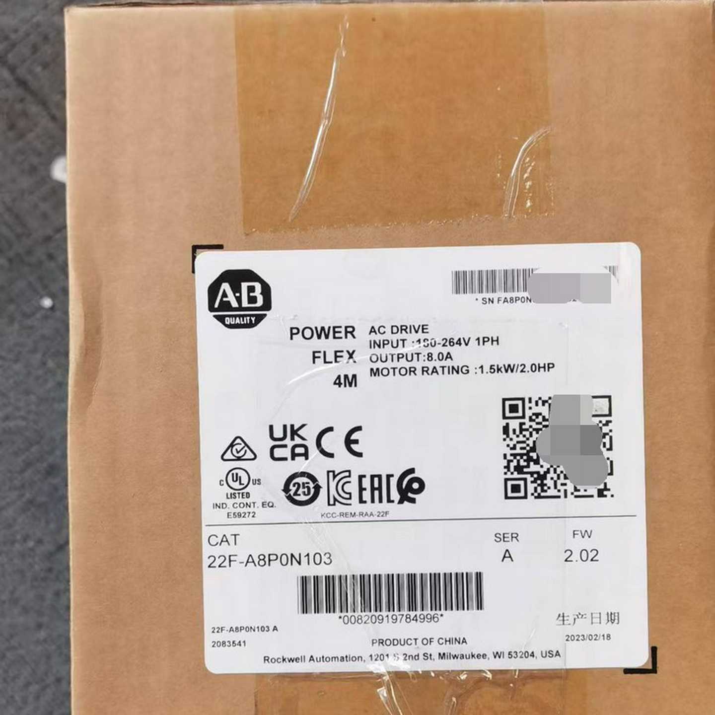 【议价】22F-A8P0N103变频器22F库存质保适用