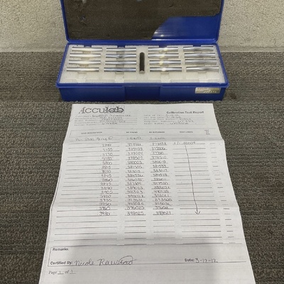 VAN KEUREN .3740.398 PIN GAUGE SET 333