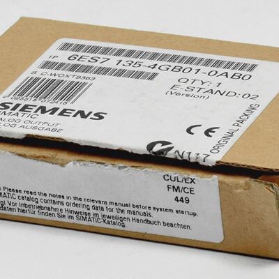 Siemens Simatic S7 ET200 Analog OUT6ES7 1354GB010AB06ES71354