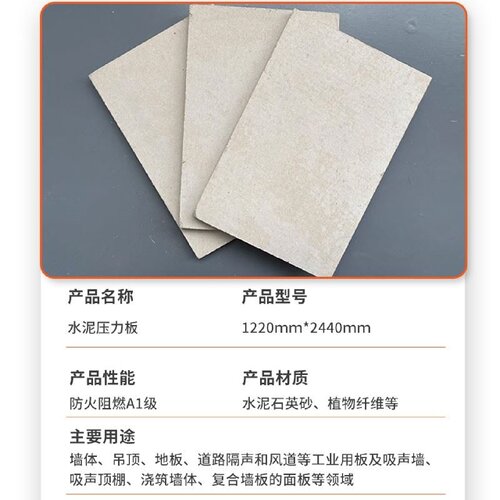 生产纤维水泥板增强压力板内外墙用板高密度隔墙穿孔水泥防厂家