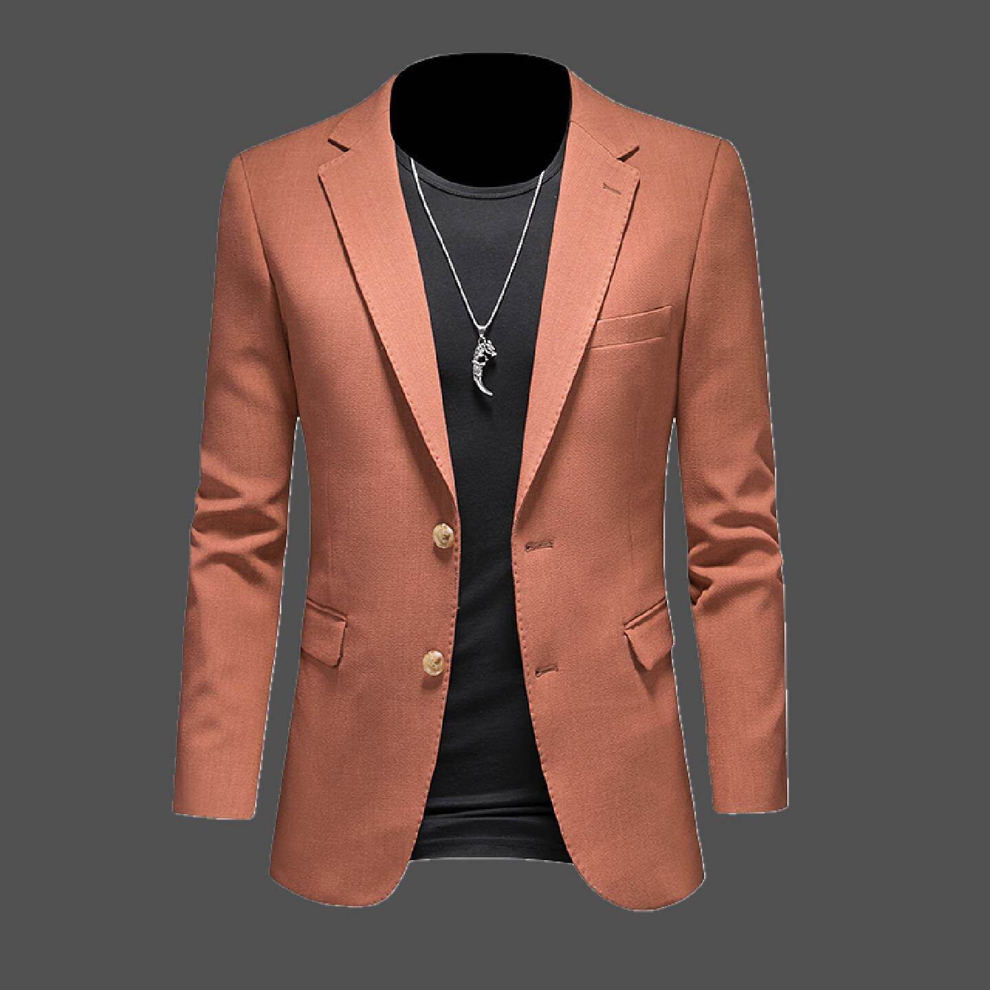 2026双开关叉西装男修身韩版潮流休闲西服单件上衣高级感商务春秋