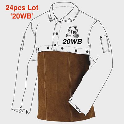 24pcs Black Stallion 20WB Soudure Tablier 20  Split Cuir de