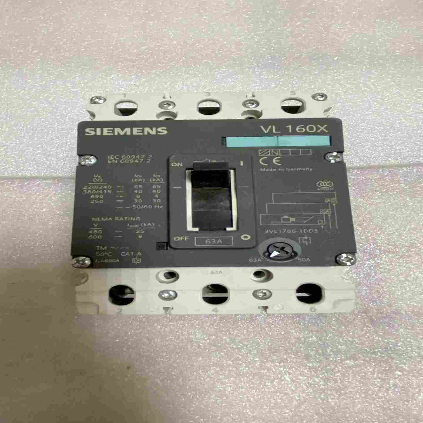 西门子3VL1706-1DD33-0AA0断路器--议价商品