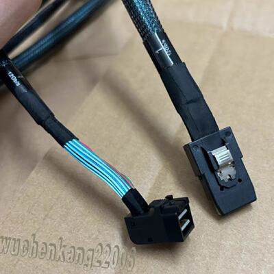 供应原配12G-6G Mini sas线SFF-8087转-8643阵列卡转接线背板弯头