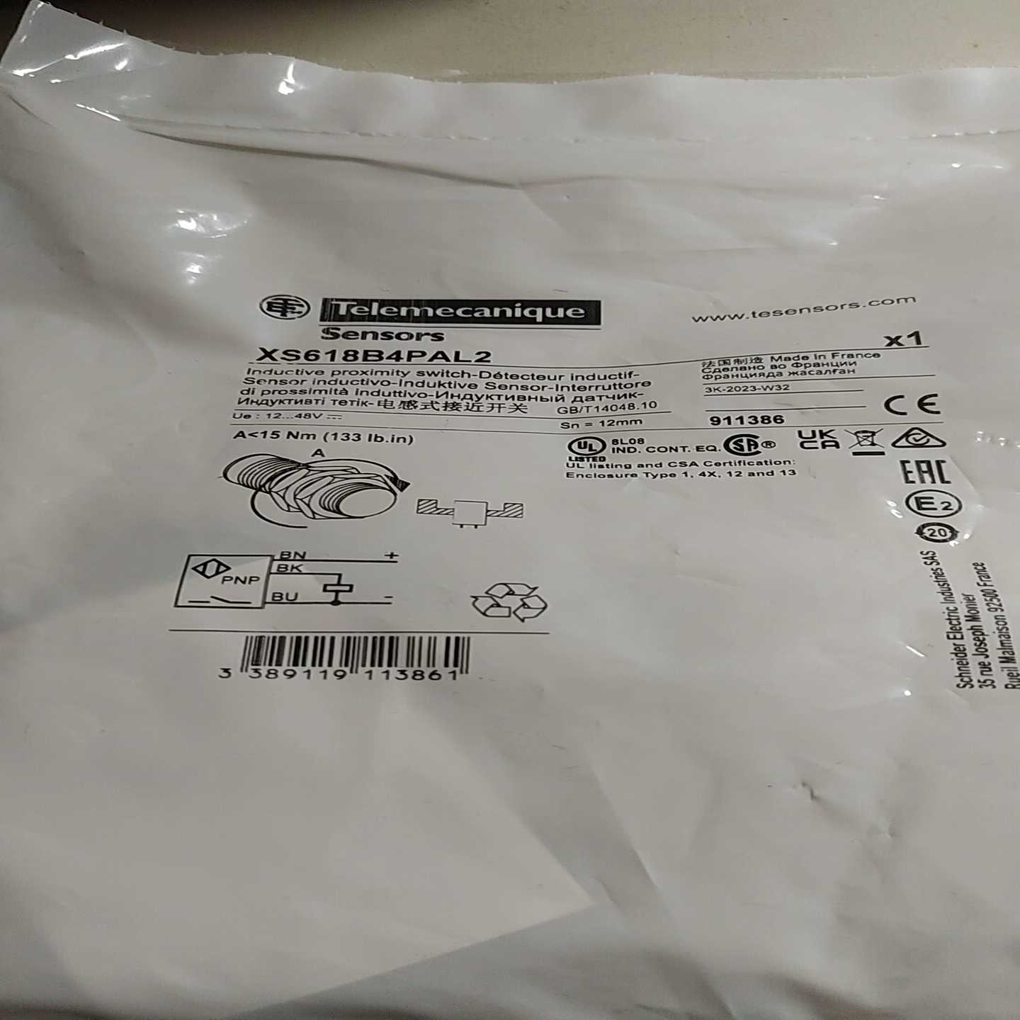 XS618B4PAL2施耐德传感器--议价商品