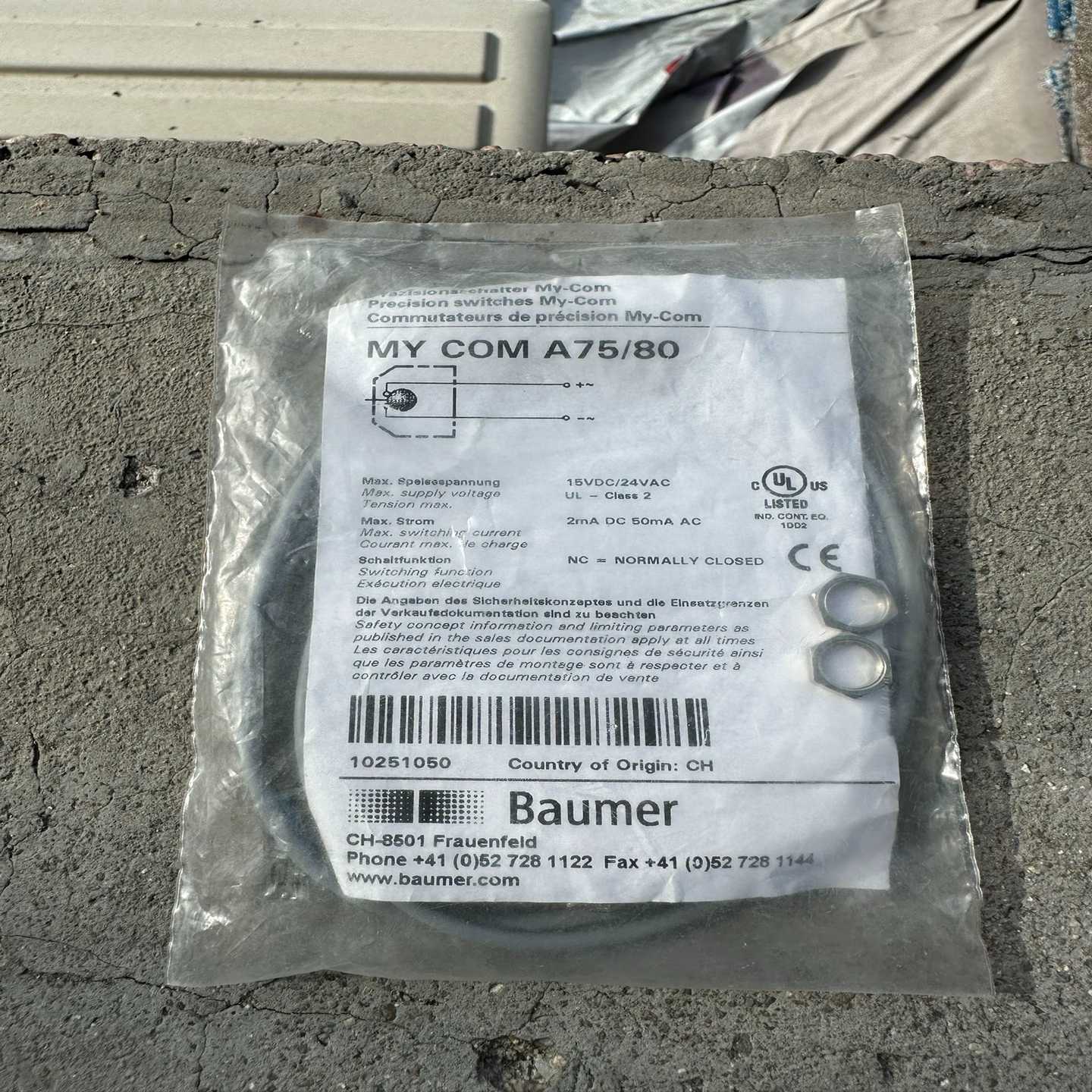 MY COM A75/80Baumer宝盟接近开关传感器~询价