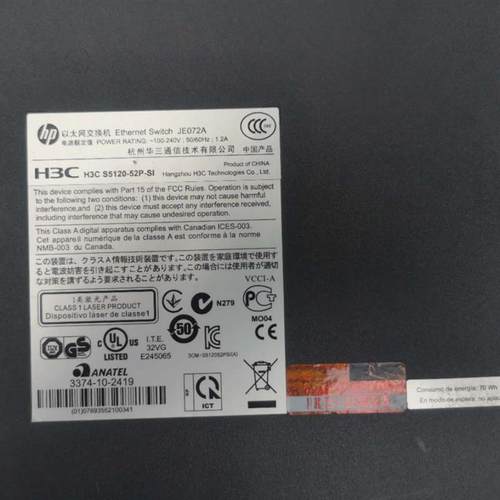 H3C S5120-52P-SI HP JE072A 48千兆电口4口SFP千兆光口 新到现货