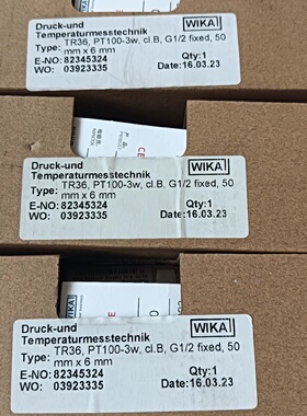 议价Wika Temperature Sensor Tr36 Pt1003W Tr36适用