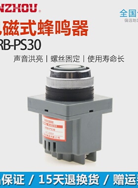 南州工业电磁式蜂鸣器HRB-PS30DC12VC24VAC110V220V高分贝