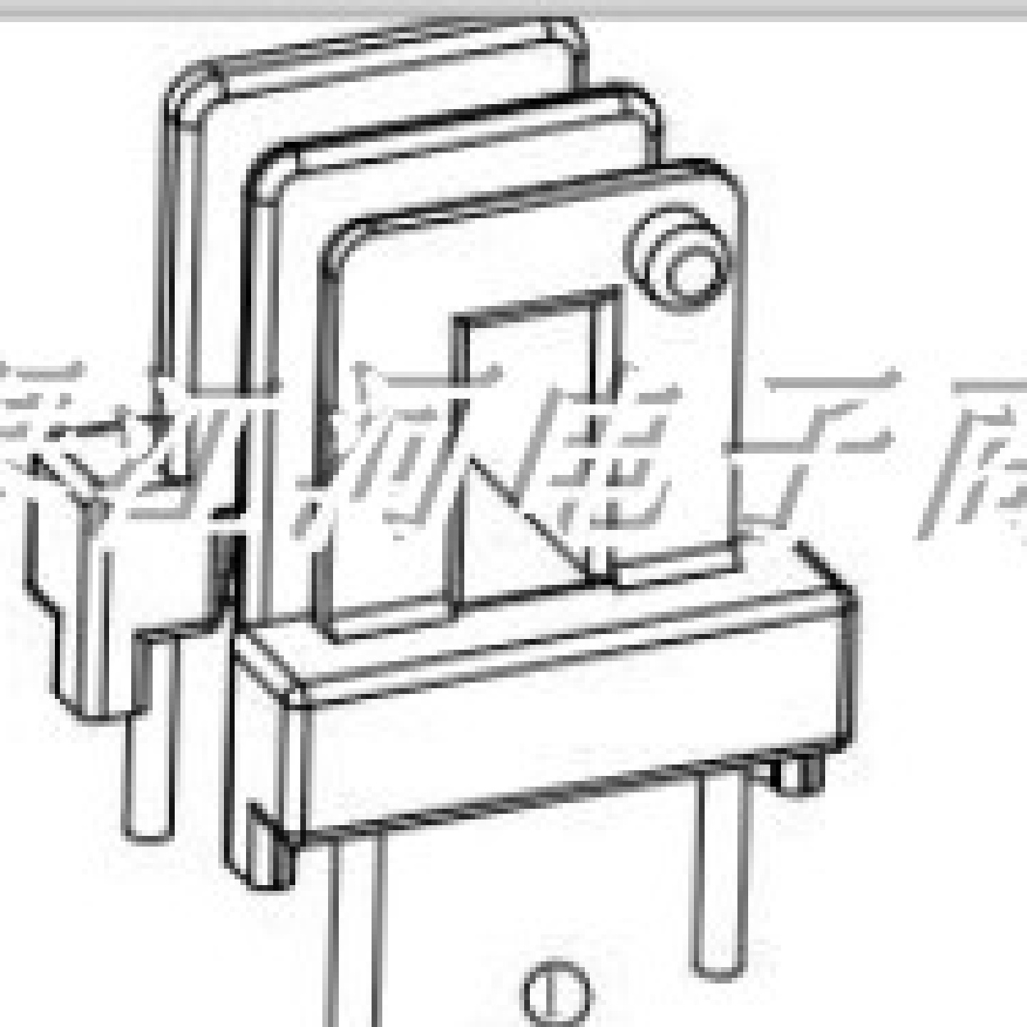 EE6.5变压器骨架磁芯双槽22针