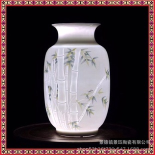 陶瓷手绘粉彩花瓶家居摆件景德镇陶瓷花瓶摆件花瓶