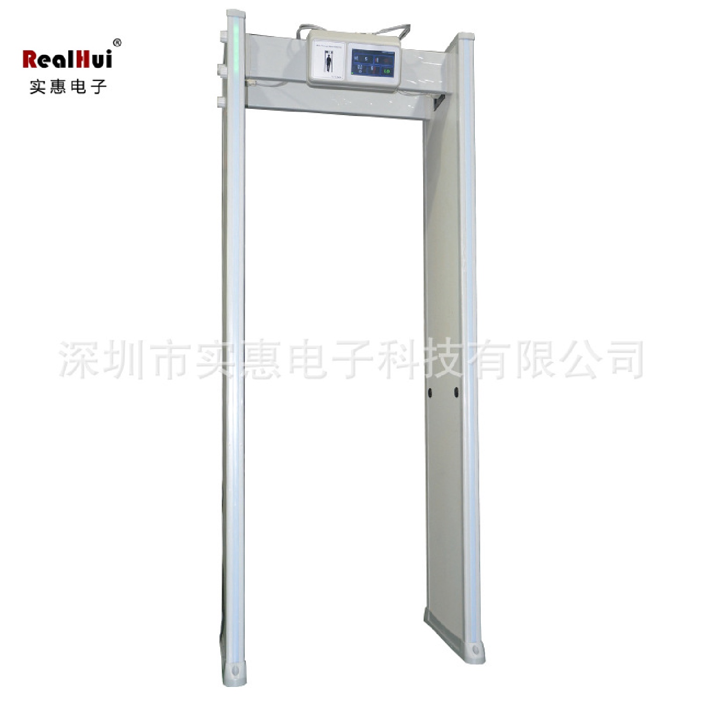 实惠电子工厂通过式人体红外测温门液晶触摸屏33区带灯安检门