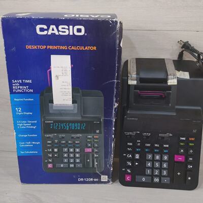 CASIO DR120R HEAVY DUTY PRINTING CALCULATOR BLACK DESKTOP 10