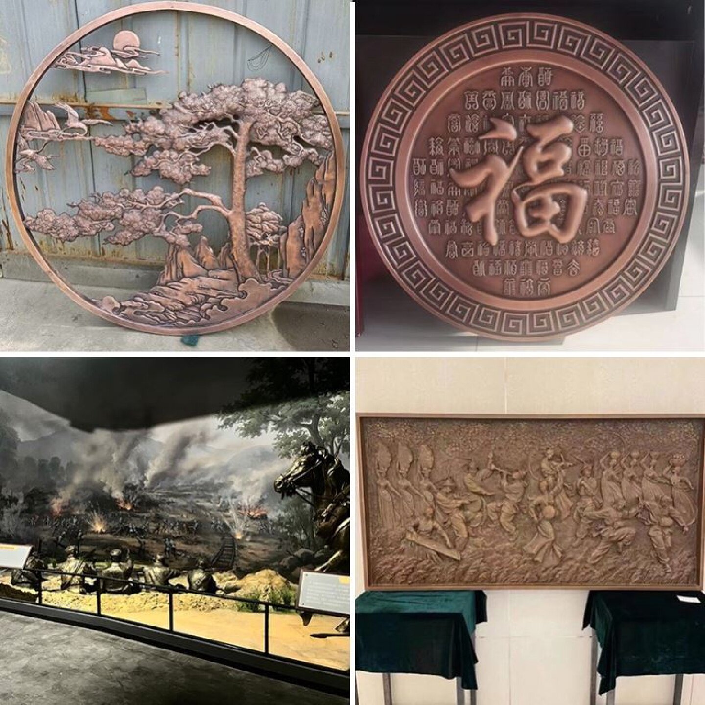玻璃钢仿铜锻铜浮雕雕塑定制户外园林博物馆社会主义价值观背景墙