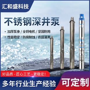 130不锈钢深井泵高扬程井用深水泵农用灌溉清水抽水泵潜水电泵