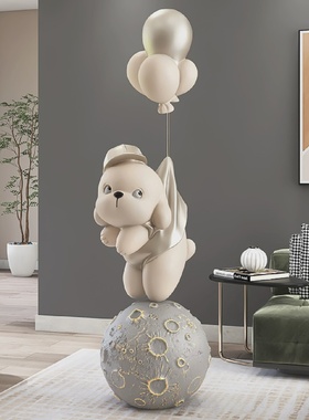 大型元气狗客厅装饰摆件电视柜沙发旁边家居饰品店铺开业迎宾礼品