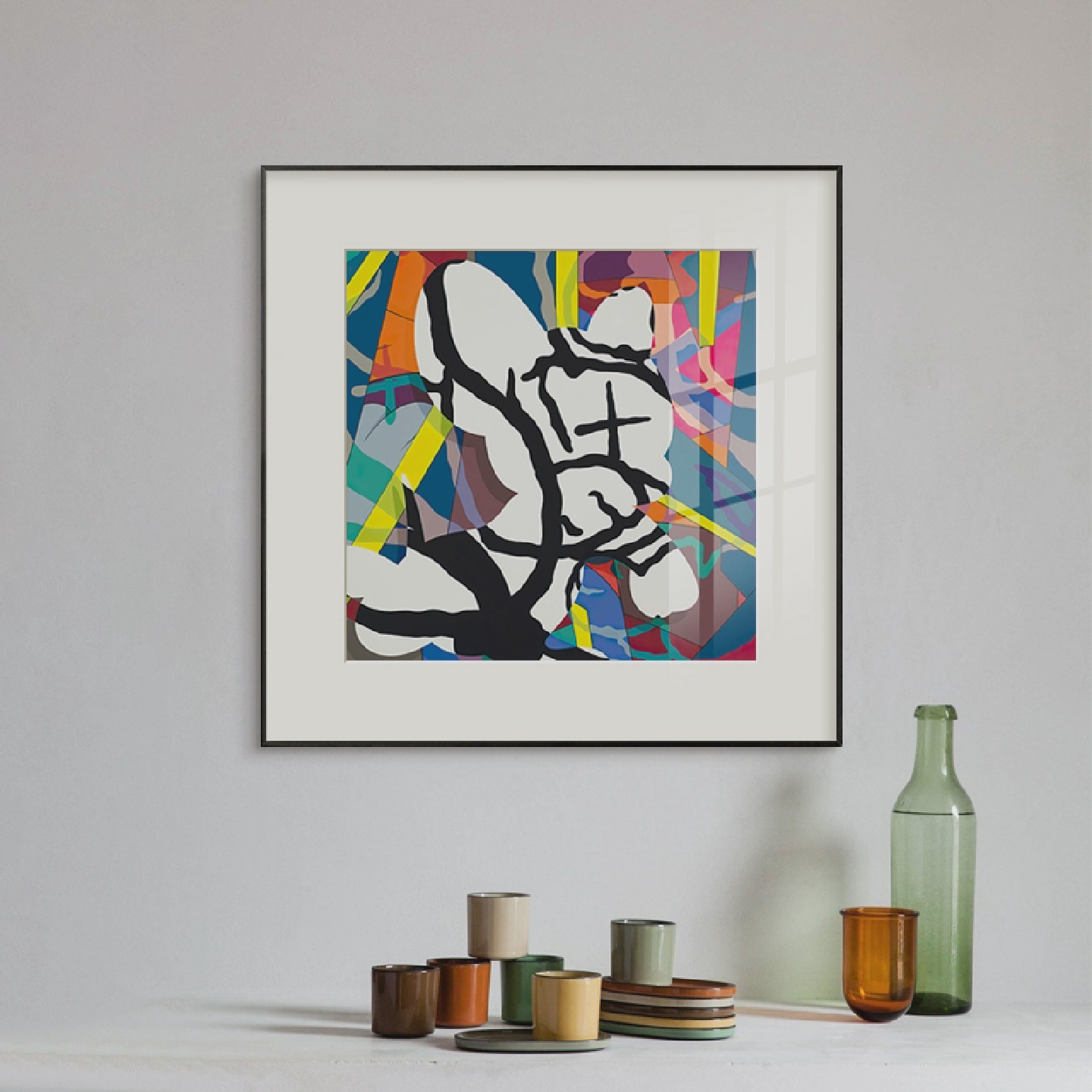 KAWS挂画现代简约潮牌服装店装饰画龙珠画创意抽象卡通房间装饰画