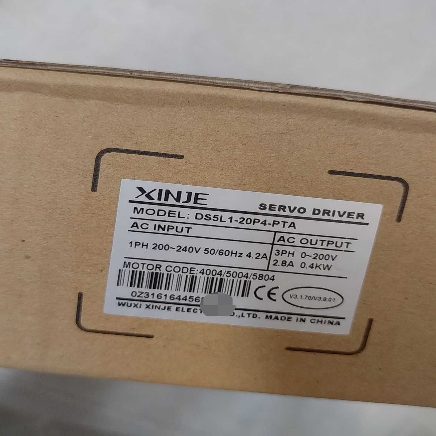 信捷伺服驱动器DS5L1-20P4-PTA，全新原装正品，实--议价商品