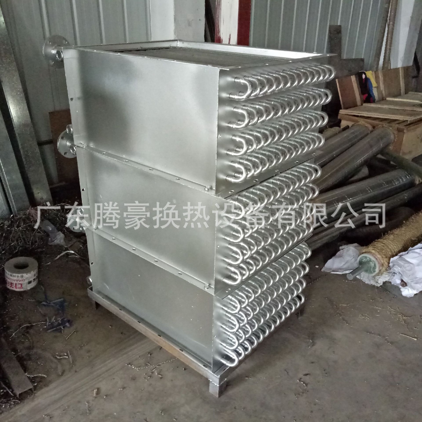 烘干机干燥用蒸汽热交换器铝扎管式空气加换热表冷却器