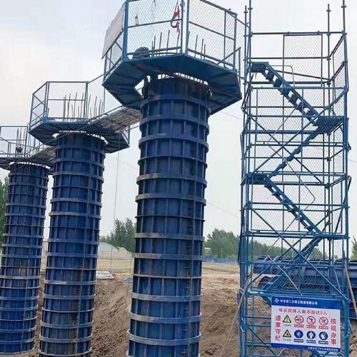 盖梁施工平台桥梁施工平台安全梯笼墩柱平台按需定制防护围栏
